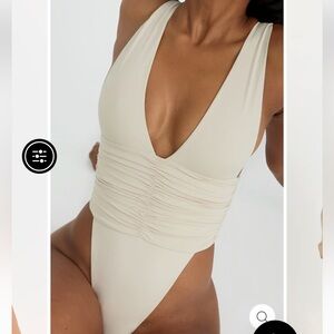 Riot swim echo one piece, coconut, S, NWOT